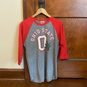 Ohio State 3/4 sleeve baseball shirt